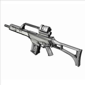 g36 assault rifle 3d model 3ds c4d lwo obj 107173