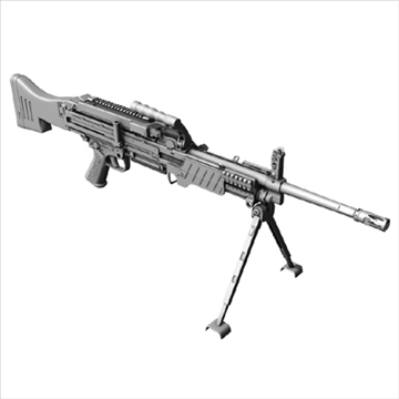 light machinegun mg43 3d model 3ds c4d lwo obj 96432