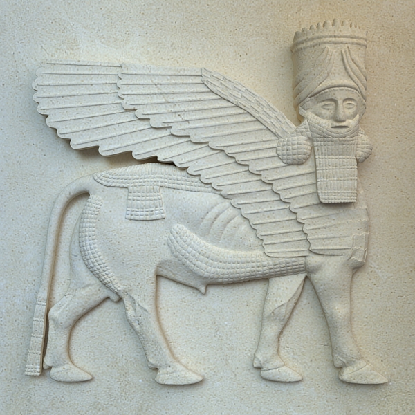 assyrian bas relief sculpture centaur 3d model 3ds max fbx texture obj 120843