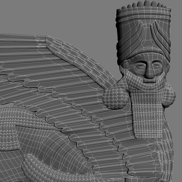 assyrian bas relief sculpture centaur 3d model 3ds max fbx texture obj 120847
