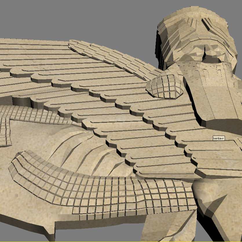 assyrian bas relief sculpture centaur 3d model 3ds max fbx texture obj 120849