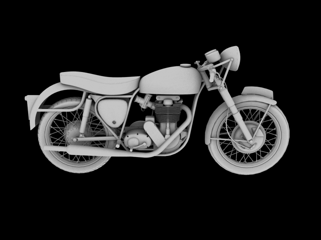 bsa gold star 1960 3d model 3ds max c4d obj 151693