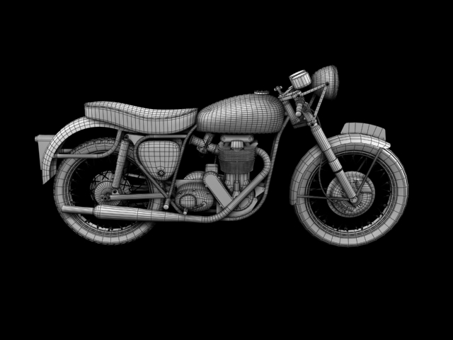 bsa gold star 1960 3d model 3ds max c4d obj 151694