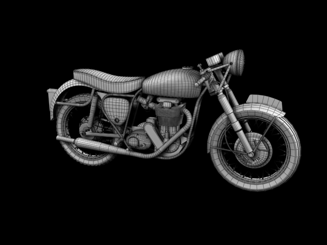 bsa gold star 1960 3d model 3ds max c4d obj 151695