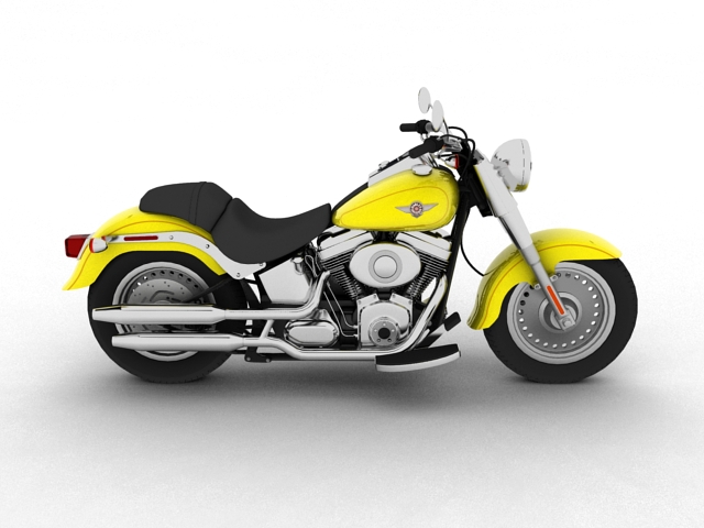 harley-davidson flstf fat boy 2012 3d model 3ds max fbx c4d obj 154838