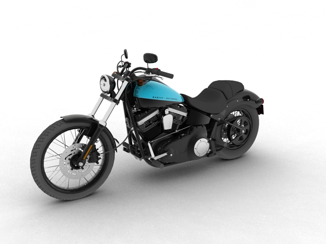 harley-davidson fxs softail blackline 2012 3d model 3ds max fbx c4d obj 154950