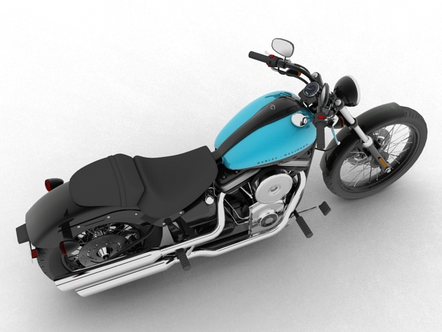 harley-davidson fxs softail blackline 2012 3d model 3ds max fbx c4d obj 154956