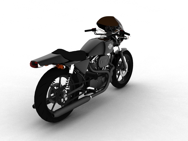 harley-davidson xlcr-1000 cafe racer 1977 3d model 3ds max c4d obj 151862
