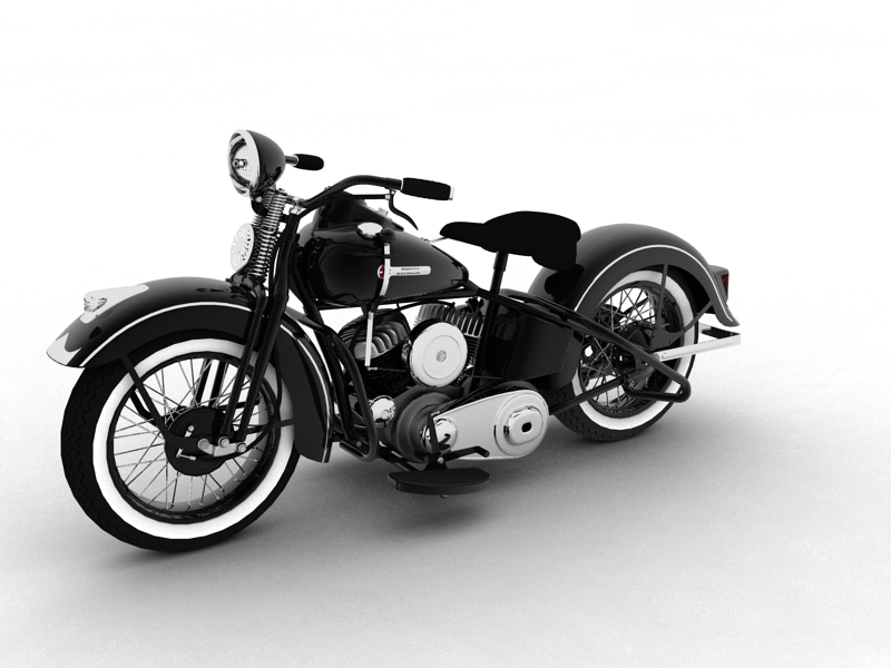  Harley  Davidson  WL  1942 3D Model FlatPyramid