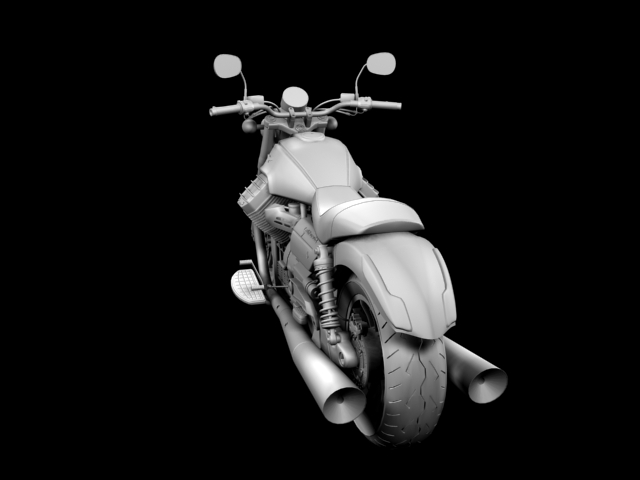 moto guzzi 1400 california custom 2013 3d model 3ds max dxf fbx c4d obj 155744
