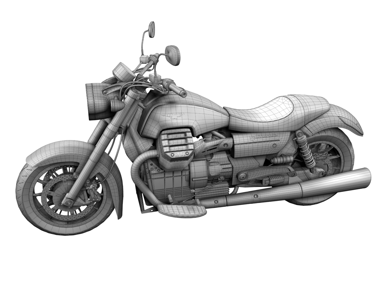 moto guzzi 1400 california custom 2013 3d model 3ds max dxf fbx c4d obj 155748