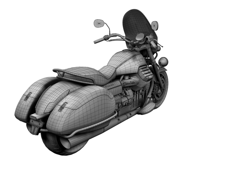 moto guzzi 1400 california touring 2013 3d model 3ds max dxf fbx c4d obj 155902