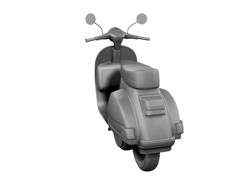 piaggio vespa p125x 1978 3d model 3ds max dxf fbx c4d obj 158535