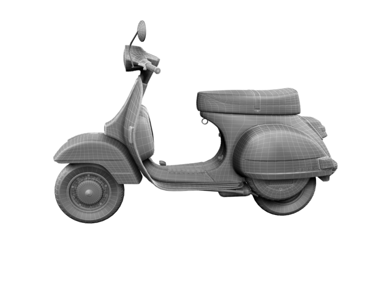 piaggio vespa p125x 1978 3d model 3ds max dxf fbx c4d obj 158540