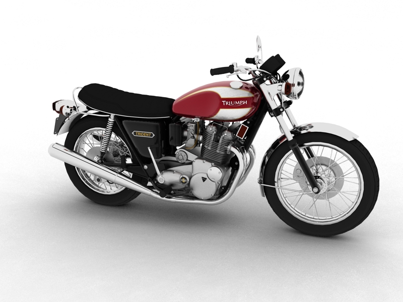 triumph t160 trident 1975 3d model 3ds max dxf fbx c4d obj 158124
