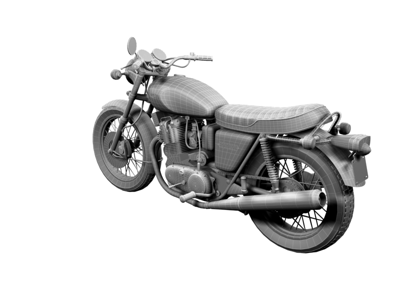 triumph t160 trident 1975 3d model 3ds max dxf fbx c4d obj 158141