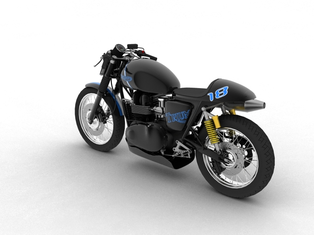 triumph thruxton cup 2012 3d model 3ds max fbx c4d obj 154524