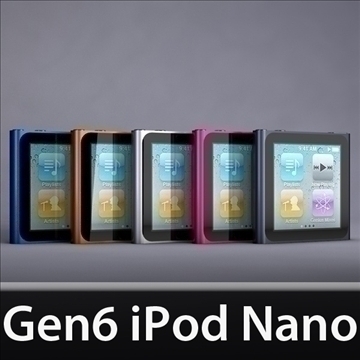 gen6 ipod nano 3d model 3ds dxf fbx c4d x  obj 107306