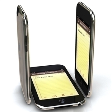 second generation ipod touch 3d model 3ds dxf fbx c4d x  obj 91370