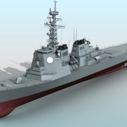 kongo class aegis destroyer 3d model 3ds max fbx obj 122728