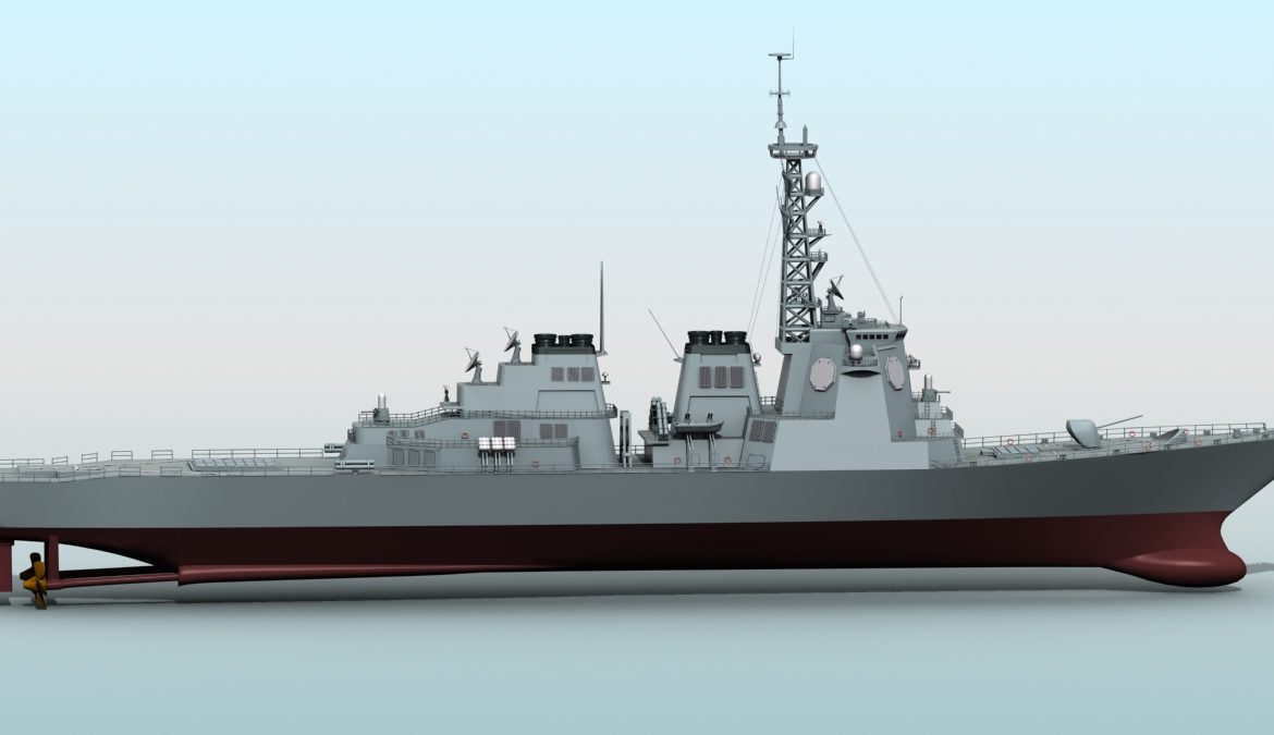 kongo class aegis destroyer 3d model 3ds max fbx obj 122732