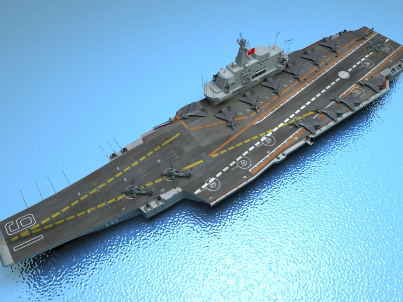 Liaoning Aircraft Carrier 3D Model FlatPyramid