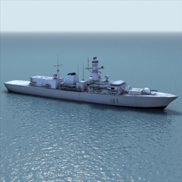 type23_frigate_rn_3dgame 3d model 3ds max lwo ma mb hrc xsi obj 99451