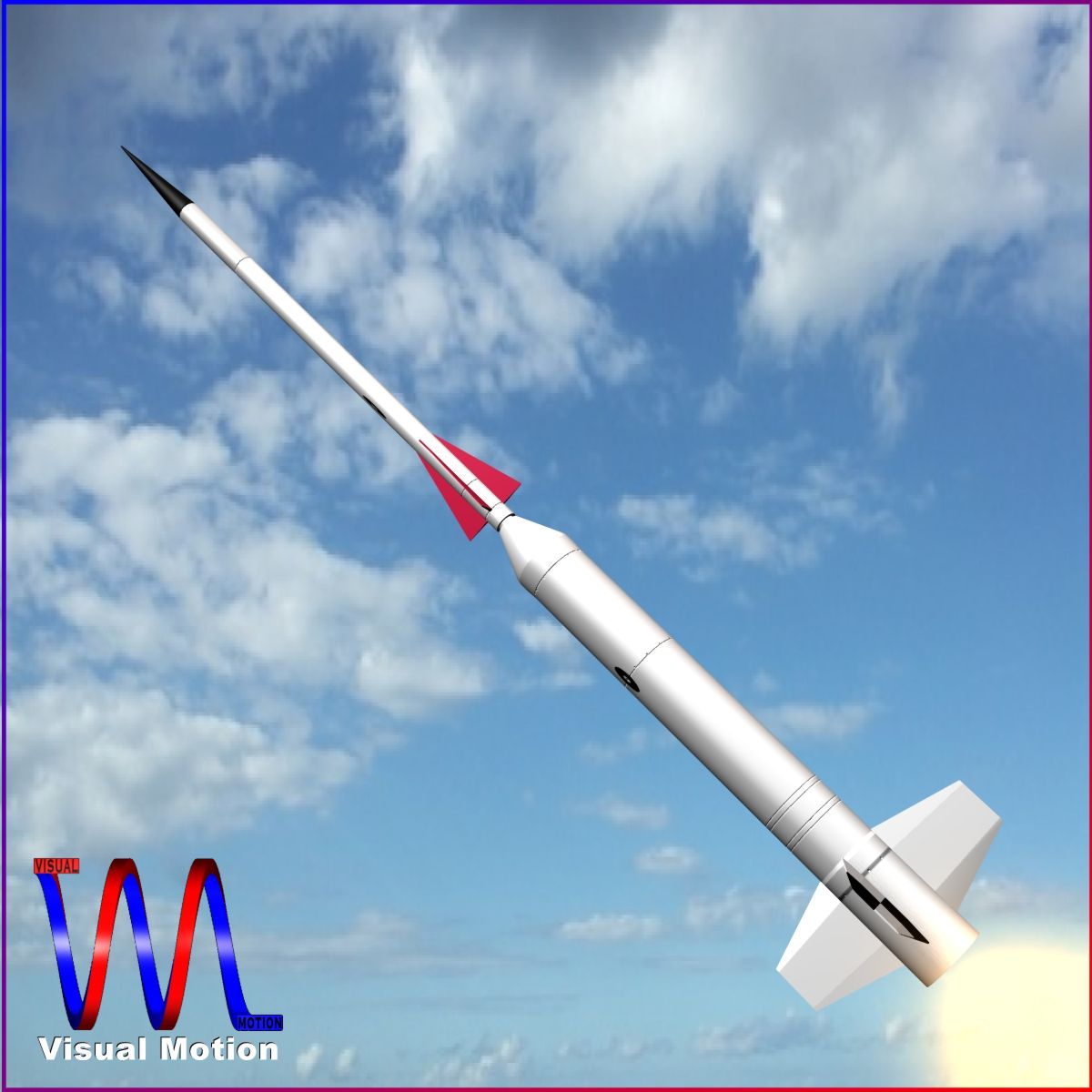 us navy nike asp rocket 3d model 3ds dxf cob x obj 153102