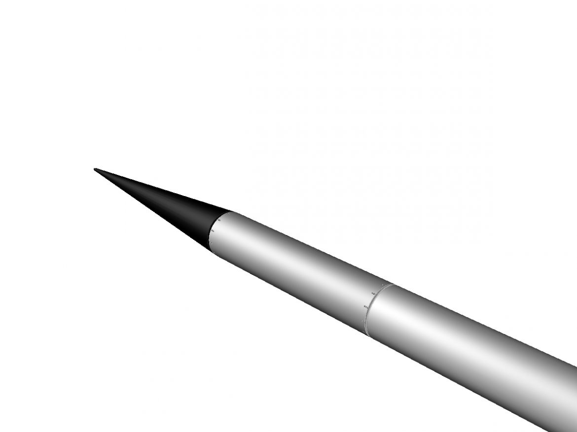 us navy nike asp rocket 3d model 3ds dxf cob x obj 153106