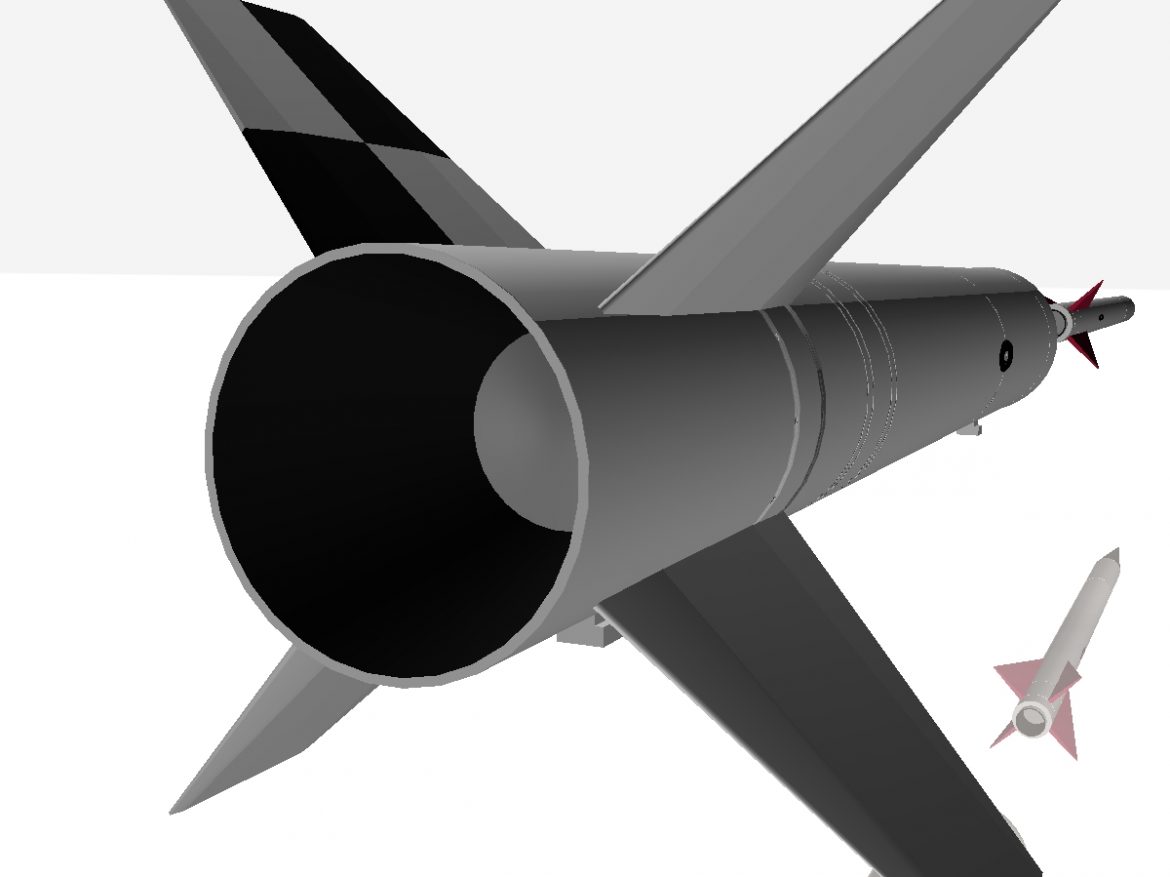 us navy nike asp rocket 3d model 3ds dxf cob x obj 153109