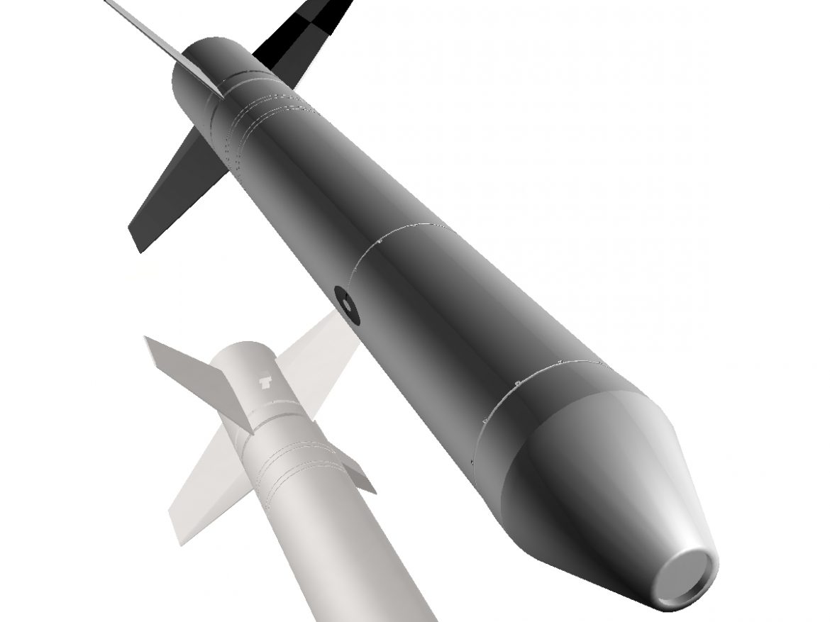 us navy nike asp rocket 3d model 3ds dxf cob x obj 153110