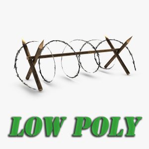 Barbed Wire Barricade 3d Model Flatpyramid