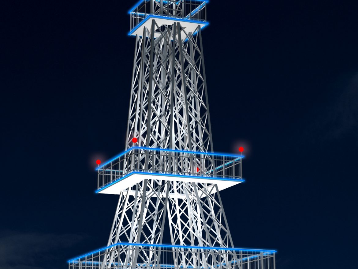 cell tower 3d model 3ds 127933