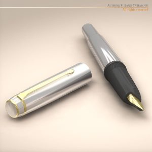Fountain pen 3D Model - FlatPyramid