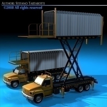 airport loading vehicle 3d model 3ds dxf c4d obj 86301