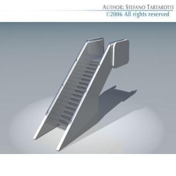 airport stair 3d model 3ds dxf obj 78405