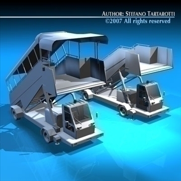 airport stairs vehicle 3d model 3ds dxf c4d obj 85566