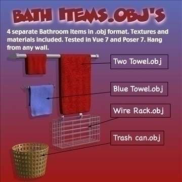 bath items.obj 3d model obj 105036