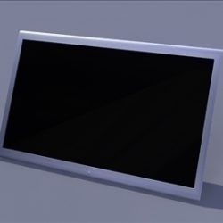 black computer monitor with stand 3d model ma mb obj 82755