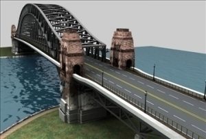 Bridge Scene 3D Model - FlatPyramid