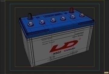 car battery 3d model 3ds max obj 111066