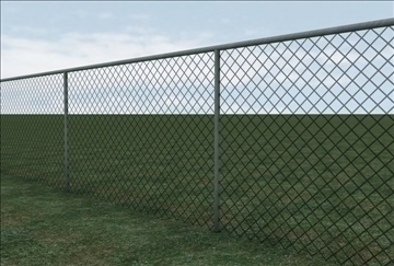 chainlink fence 3d model 3ds c4d texture 86859