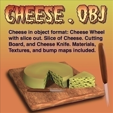 cheese.obj 3d model obj 104916