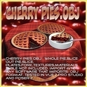 cherry pies.obj 3d model obj 104906