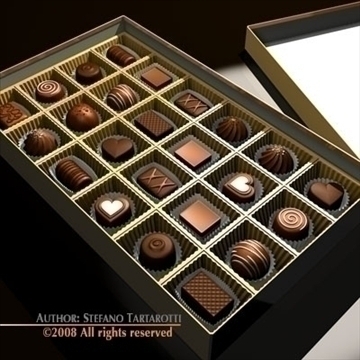 chocolates collection 3d model 3ds dxf c4d obj 86717
