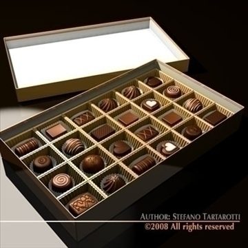 chocolates collection 3d model 3ds dxf c4d obj 86719