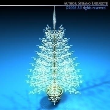 christmas crystal tree 3d model 3ds dxf c4d obj 78426