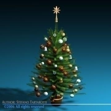 christmas tree 3d model 3ds c4d obj 77734