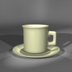 cup saucer 3d model 3ds dxf lwo 81096