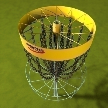 disc golf innova discatcher pro target 3d model 3ds c4d obj 107925